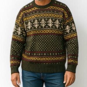 Vintage 80’s Chaps - Ralph Lauren Fair Isle Wool Sweater | Size XL